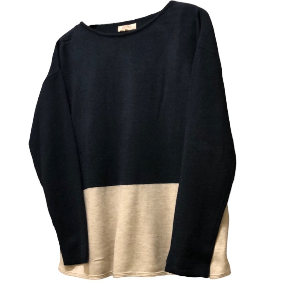 Fat face FatFace Navy and Cream crewneck sweater